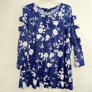 Fred David Womens Cold Shoulder Tunic Plus Size 2X